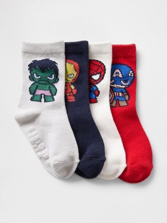 Skarpetki Marvel Crew dla niemowląt i małych dzieci (opakowanie 4 szt.)