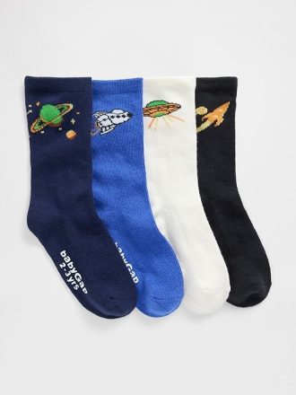 Skarpetki Space Crew dla niemowląt i małych dzieci (opakowanie 4 szt.)