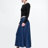 Spódnica midi z denimu w stylu western