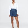 Spódnica mini z denimu Bubble