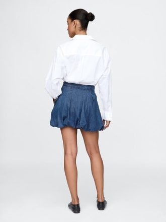 Spódnica mini z denimu Bubble