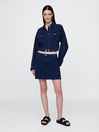 Spódnica z denimu French Terry