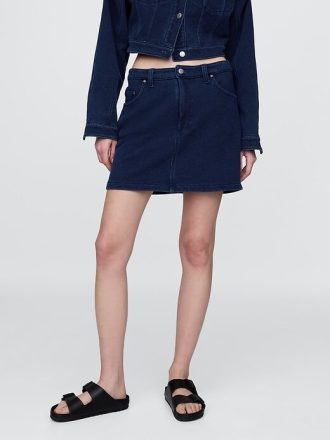 Spódnica z denimu French Terry