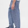 Spodnie baggy z grubego materiału Chambray