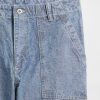 Spodnie baggy z grubego materiału Chambray