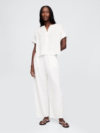 Spodnie Easy Barrel z gazy bawełnianej