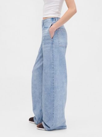 Spodnie jeansowe Baggy z nadrukiem