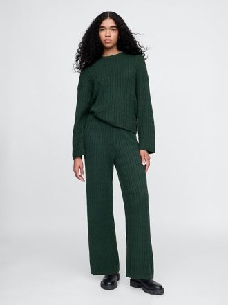 Spodnie swetrowe CashSoft Cable-Knit