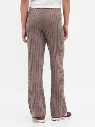 Spodnie swetrowe CashSoft Cable-Knit