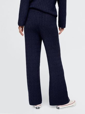 Spodnie swetrowe CashSoft Cable-Knit