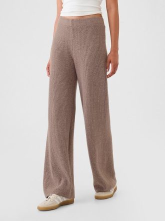 Spodnie swetrowe CashSoft Shaker-Stitch