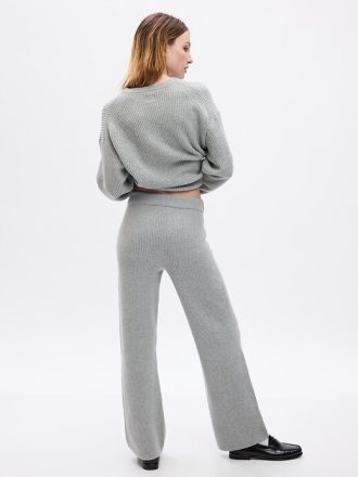 Spodnie swetrowe CashSoft Shaker-Stitch