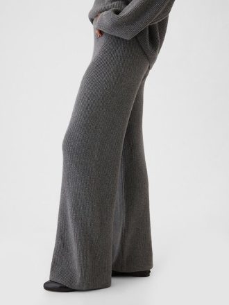 Spodnie swetrowe CashSoft Shaker-Stitch