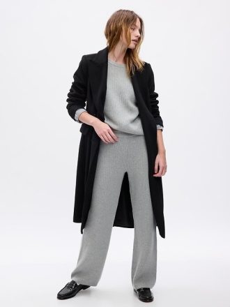 Spodnie swetrowe CashSoft Shaker-Stitch