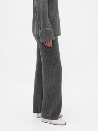 Spodnie swetrowe CashSoft Shaker-Stitch