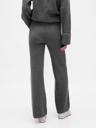 Spodnie swetrowe CashSoft Shaker-Stitch