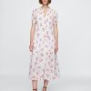 Sukienka midi Gap × DÔEN Pintuck Floral