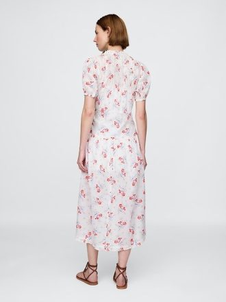 Sukienka midi Gap × DÔEN Pintuck Floral