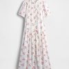 Sukienka midi Gap × DÔEN Pintuck Floral