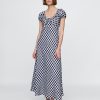 Sukienka midi Gap × DÔEN z 100% lnu w kratkę gingham