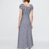 Sukienka midi Gap × DÔEN z 100% lnu w kratkę gingham