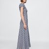 Sukienka midi Gap × DÔEN z 100% lnu w kratkę gingham