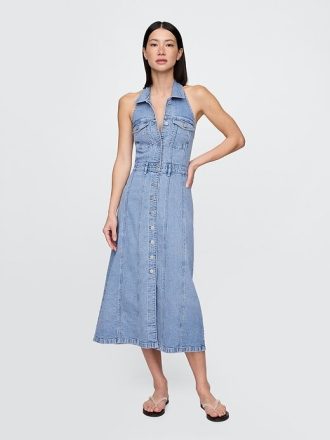 Sukienka midi Icon Denim Halter