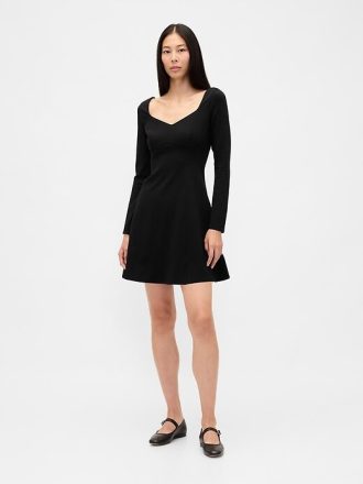 Sukienka mini Ponte Sweetheart z szwem