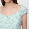 Sukienka mini z bufiastymi rękawami i dekoltem w serduszko