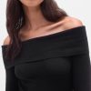 Sukienka sweterkowa CashSoft Stretch Midi z odkrytymi ramionami