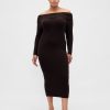 Sukienka sweterkowa CashSoft Stretch Midi z odkrytymi ramionami