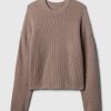 Sweter CashSoft Shaker-Stitch z okrągłym dekoltem Sweter CashSoft Shaker-Stitch z okrągłym dekoltem