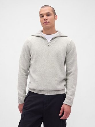 Sweter CashSoft z zamkiem błyskawicznym 1/4