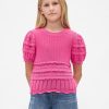 Sweter dziecięcy z muszelką i mieszanym ściegiem