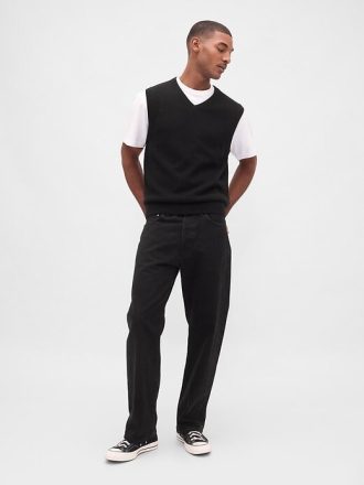 Sweter-kamizelka z dekoltem w serek