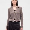 Sweter kardigan z kołnierzykiem, 100% bawełny