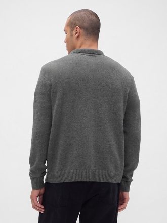 Sweter kardigan z mieszanki wełny merynosów