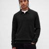Sweter polo z mieszanki wełny merynosów