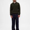 Sweter polo z mieszanki wełny merynosów