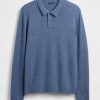 Sweter polo z mieszanki wełny merynosów
