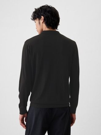 Sweter polo z wełny merino