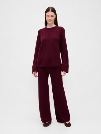 Sweter typu boyfriend CashSoft Shaker-Stitch