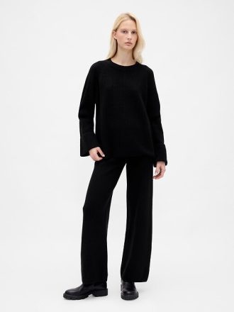 Sweter typu boyfriend CashSoft Shaker-Stitch