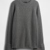 Sweter typu boyfriend CashSoft Shaker-Stitch