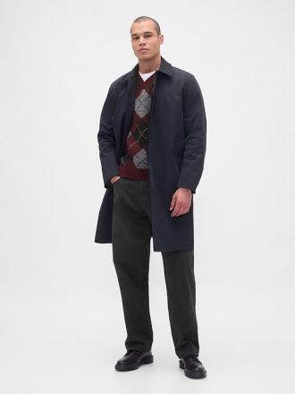 Sweter w romby szczotkowane