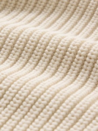 Sweter z dekoltem w serek, 100% bawełny, ściegiem shaker