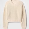 Sweter z dekoltem w serek, 100% bawełny, ściegiem shaker