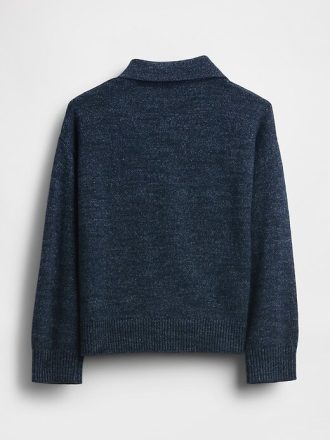 Sweter z kołnierzykiem i guzikami z przodu dla niemowląt i małych dzieci
