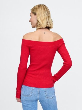 Sweter z odkrytymi ramionami