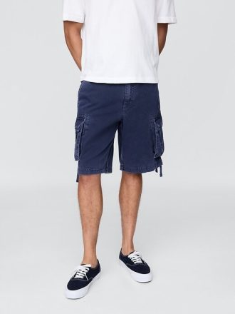 Szorty cargo typu baggy z twillu